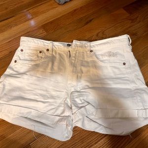 American eagle - white jean shorts - size 8